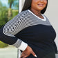 Sew In Love Full Size Striped Dolman Sleeve Knit Top -
