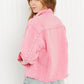 Andree by Unit Dripping in Pearls Full Size Embellished Denim Jacket -