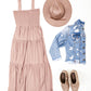 Zenana Sweet Charisma Smocked Maxi Dress -