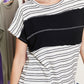 Sew In Love Ideal Date Color Block Striped Tee in Black -