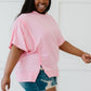 Sew In Love Sippin' Lemonade French Terry Top in Pink -