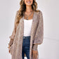 Printed Lantern Sleeve Open Front Top -