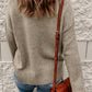 Ribbed Trim Button Down Cardigan with Pockets -