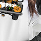 Halloween Car Graphic Camo Raglan Sleeve Sweatshirt -
