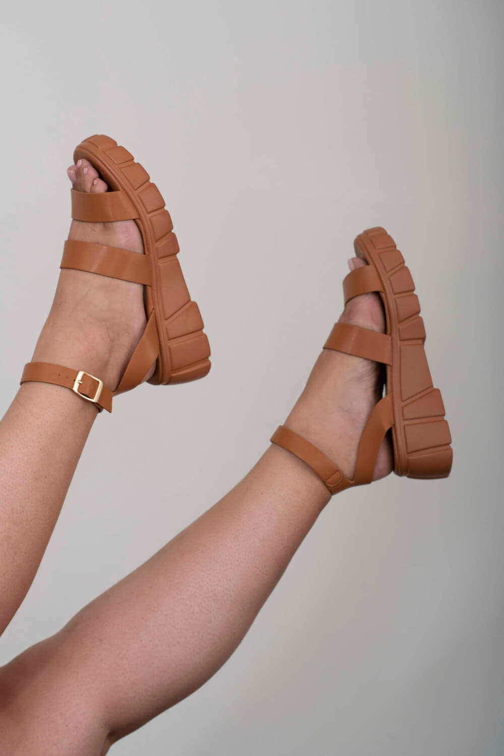 WeeBoo Best Foot Forward Platform Sandals in Brown -