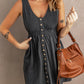 Sleeveless Button Down Mini Dress -