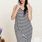 Sew In Love Midtown Striped Hooded Sleeveless Dress -