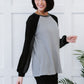 Doe & Rae Small Town Waffle Knit Baseball Tee -