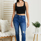 YMI Jeanswear Irene Frayed Cropped Jeans -