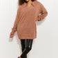 White Birch Stay Cozy Collared Sweater Dress -