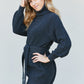 Zenana Turtleneck Raglan Sleeve Belted Tunic Sweater -