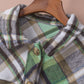 Plaid High-Low Shirt Jacket -