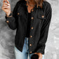 Corduroy Long Sleeve Jacket - Black / S