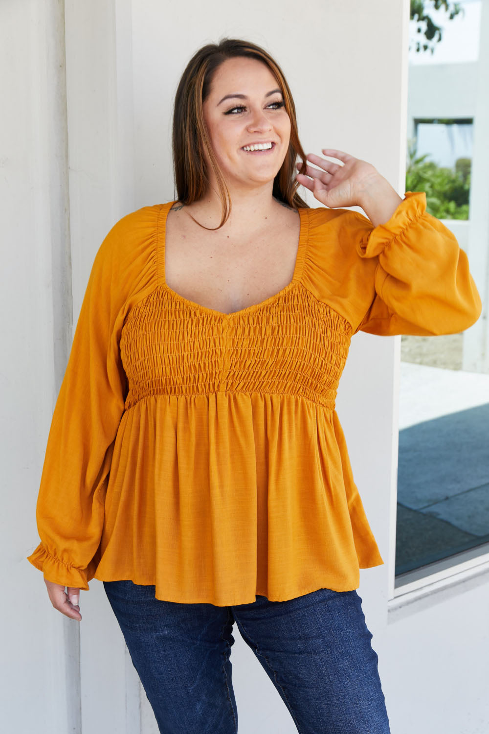 GeeGee Penthouse Smocked Blouse -