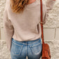 Button Down V-Neck Cropped Cardigan -