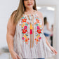 Andree by Unit Serenade Me Full Size Embroidered Sleeveless Blouse -