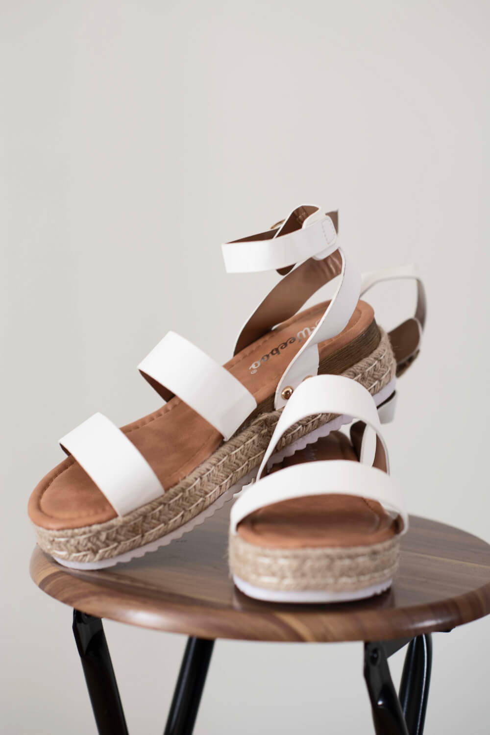 WeeBoo On the Doorstep Espadrille Platform Sandals in White -