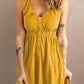Sleeveless Button Down Mini Dress - Yellow / S