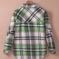 Plaid High-Low Shirt Jacket -