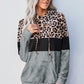 Leopard Color Block Hoodie -