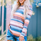 Striped Round Neck Long Sleeve Top -