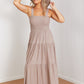 Zenana Sweet Charisma Smocked Maxi Dress -