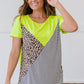 White Birch Make it Last Mixed Print Color Block Tee -