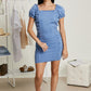 SHOPIRISBASIC Mon Amour Ruched Denim Dress -
