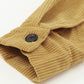 Color Block Button Front Corduroy Shirt Jacket -