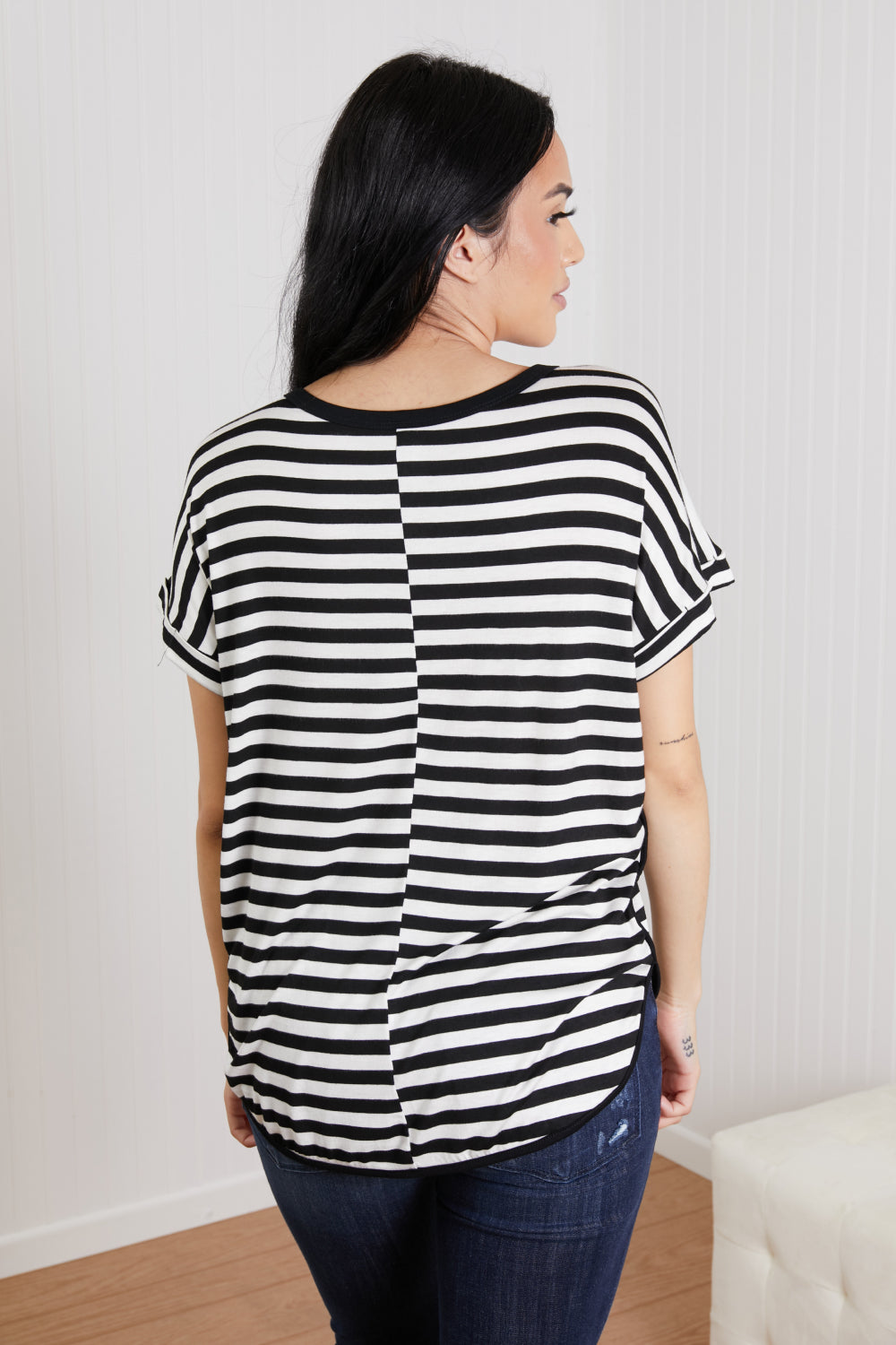 Sew In Love Everyday Essentials Striped V-Neck Tee -