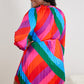 Skies Are Blue Rainbow Rays Pleated Dress -