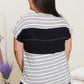 Sew In Love Ideal Date Color Block Striped Tee in Black -