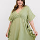 Davi & Dani Confident Queen Dress - Light Olive / 1XL