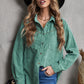 Studded Corduroy Shirt Jacket -