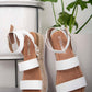 WeeBoo On the Doorstep Espadrille Platform Sandals in White -