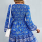 Bohemian V-Neck Balloon Sleeve Dress -