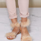 Cape Robbin Drama Queen Feather Trim Sandals -