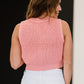 HYFVE Noteworthy Button-Up Cropped Knit Vest -