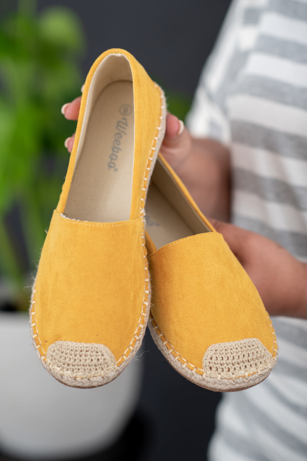 WeeBoo In Step Espadrille Slip-On Flats in Yellow -