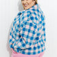 Davi & Dani Just For Show Gingham Teddy Shacket -