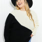 CY Fashion Half-and-Half Color Block Sweater -