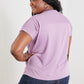 Sew In Love Stay and Chat Love Pocket Tee in Plum -