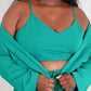 GeeGee Wall Street Bra, Blazer, and Pants Set in Kelly Green -