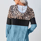 Leopard Color Block Hoodie -