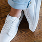 Berness Kicks and Giggles Chunky Sole Sneakers in White and Gold -