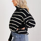CY Fashion No Worries Striped Turtleneck Sweater -