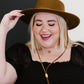 Fame Adventures to Come Faux Leather Strap Fedora -