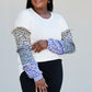 Heimish Full Size Animal Print Ruffle Trim Top -