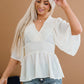 Mittoshop R.S.V.P. Flare Sleeve Peplum Blouse -