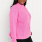 Davi & Dani Camera Ready Full Size Mock Neck Sweater -